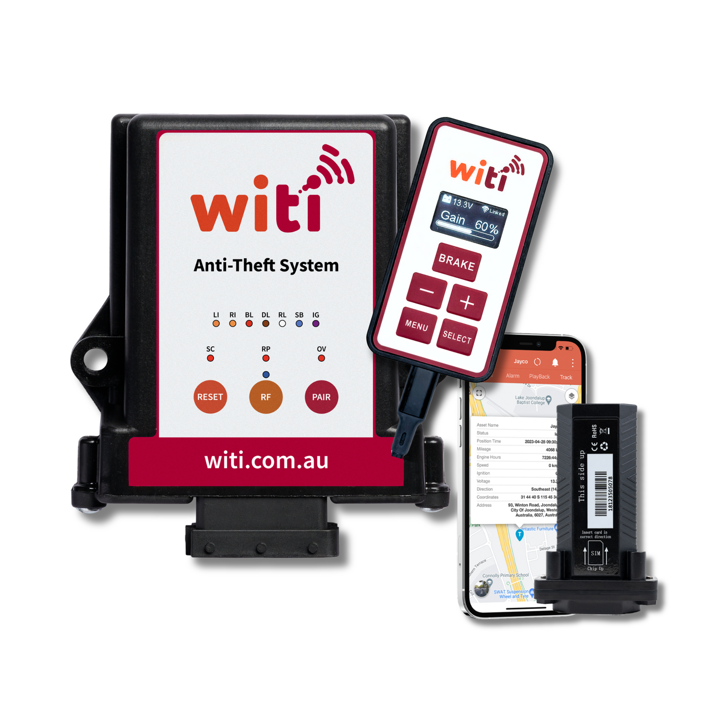 WiTi Anti-Theft, Brake Controller and GPS Bundle