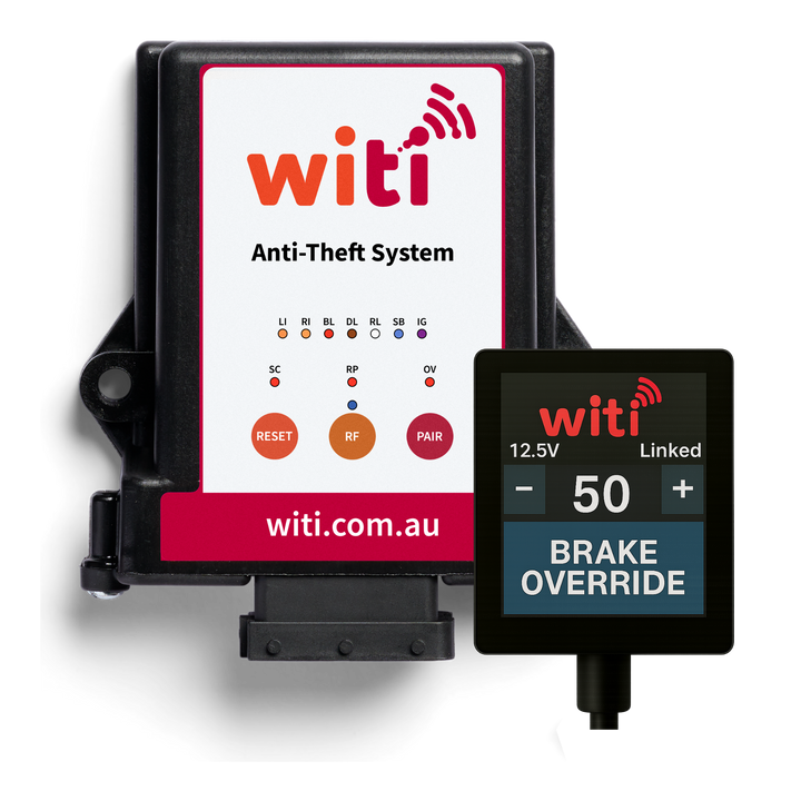 WiTi SafeTow brake controller and Anti-Theft Security System bundle — wireless integration via encrypted Wi-Fi