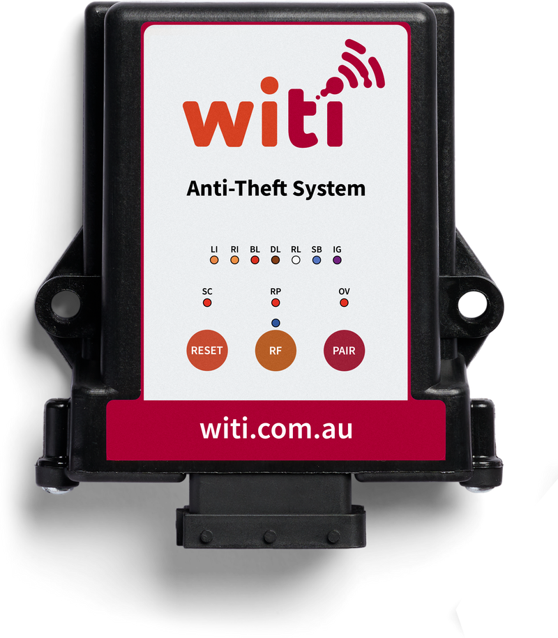 WiTi Anti-Theft System V3 installed in a caravan — the foundation of the WiTi platform
