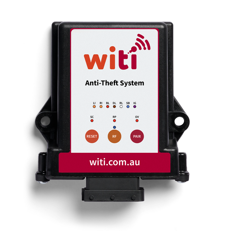 WiTi Anti-Theft System V3 installed in a caravan — the foundation of the WiTi platform