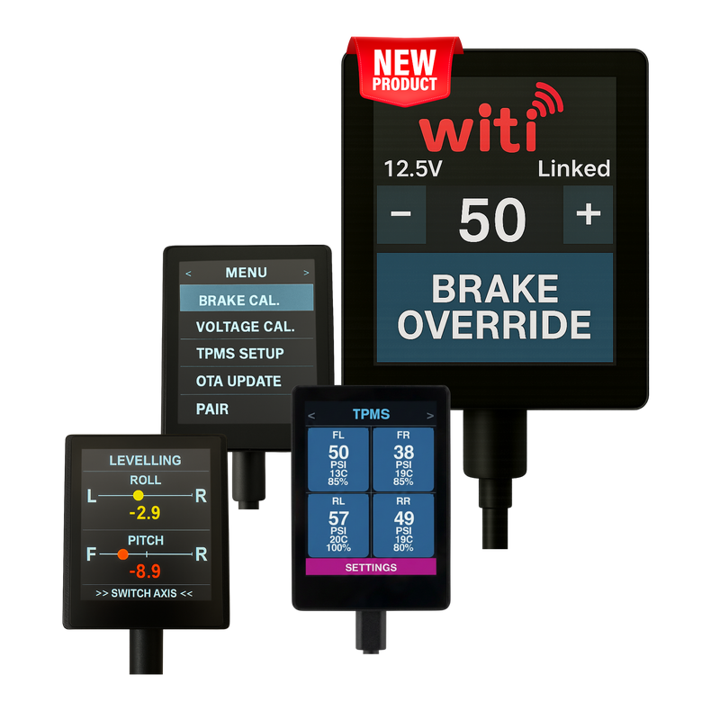 WiTi SafeTow Wireless Brake Controller with dedicated 2.8-inch dash screen