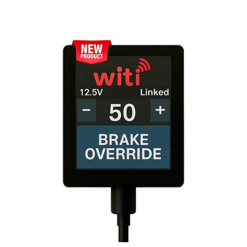 SafeTow wireless brake controller with 2.8-inch dedicated touchscreen dash-mounted in tow vehicle