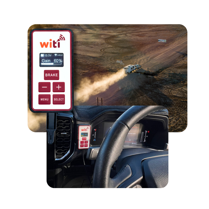 WiTi Brake Controller V2 mounted on Ford Ranger dash