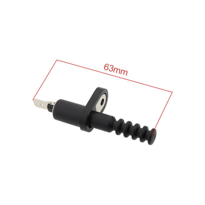WiTi universal door switch black mechanical component with measurement details on a white background